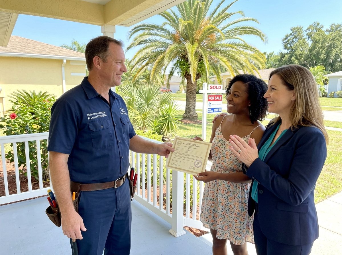 Winter Haven Electrician master technician coordinating utility meter inspection approval